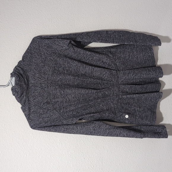 LULULEMON WARM YOUR CORE LONG SLEEVE TEE HEATHERED‎ GREY YOGA LOUNGE 4 - Picture 3 of 4
